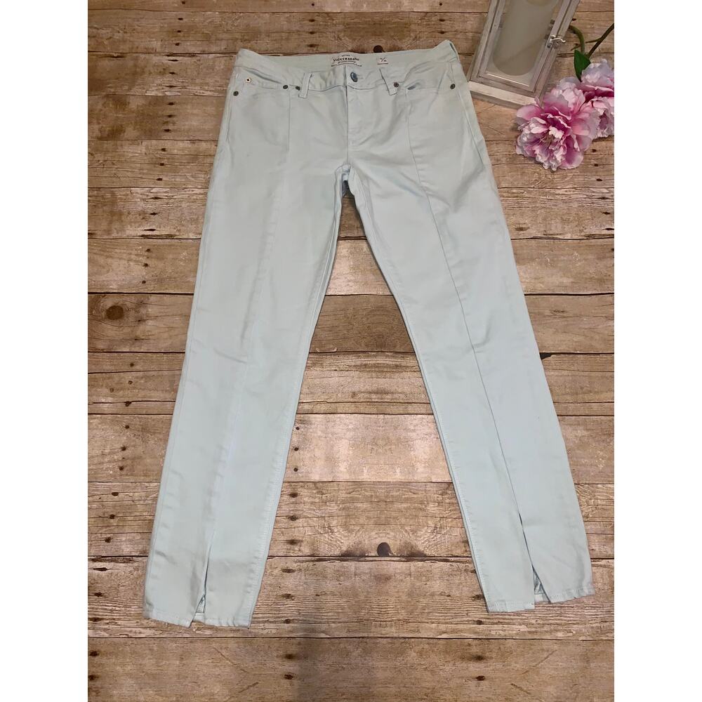 Lucky Brand Lolita Skinny Split Hem Jeans Womens size 10 Pastel Boho Casual